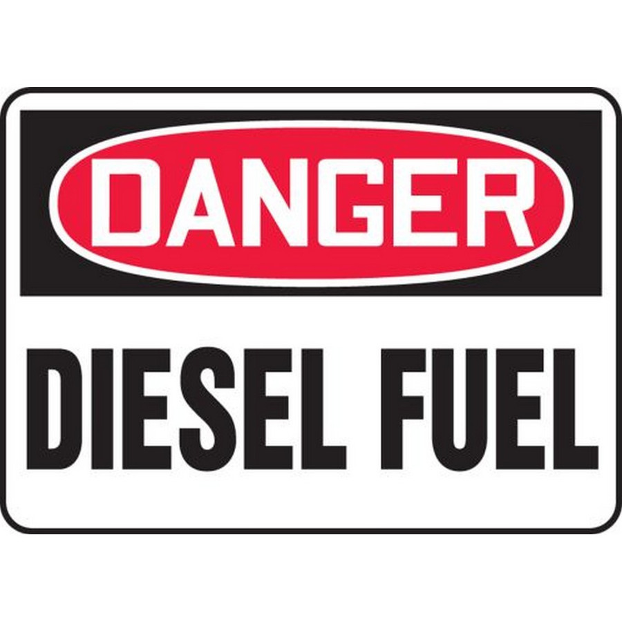 Accuform NMC MCHL226VS OSHA Danger Safety Sign: Diesel Fuel 10"X14" Adhesive Vinyl Sign