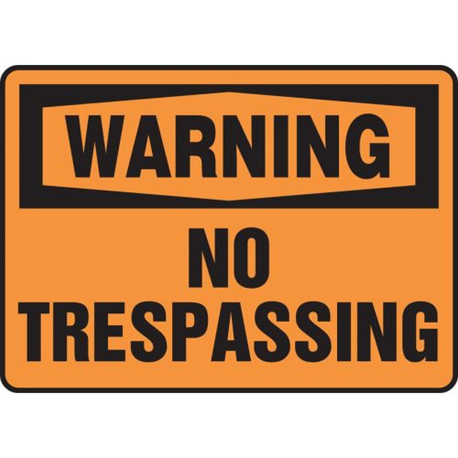 Accuform NMC MADM313XP OSHA Warning Safety Sign: No Trespassing 7"X10" Accu-Shield Sign