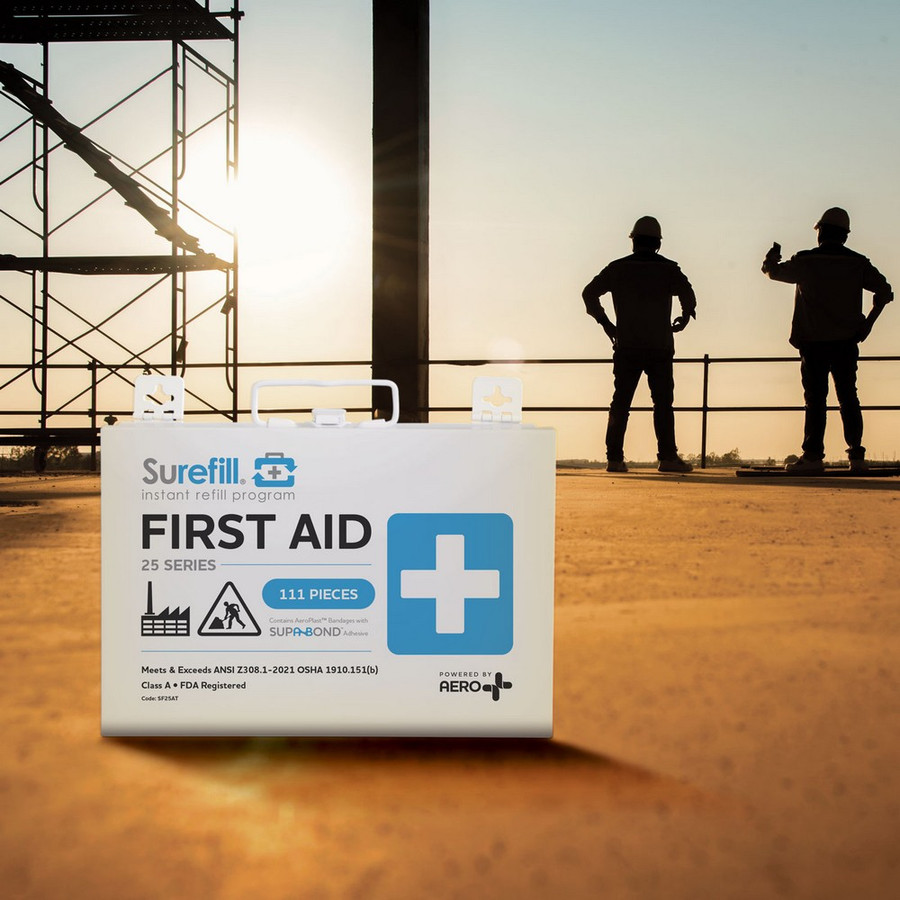 Aero Healthcare SF25AT SUREFILL 25 ANSI 2021 A+ First Aid Kit - Metal Case