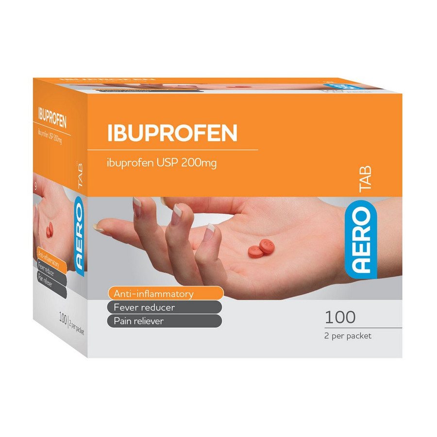 Aero Healthcare ATIB100 AEROTAB Ibuprofen Tablets 100/box