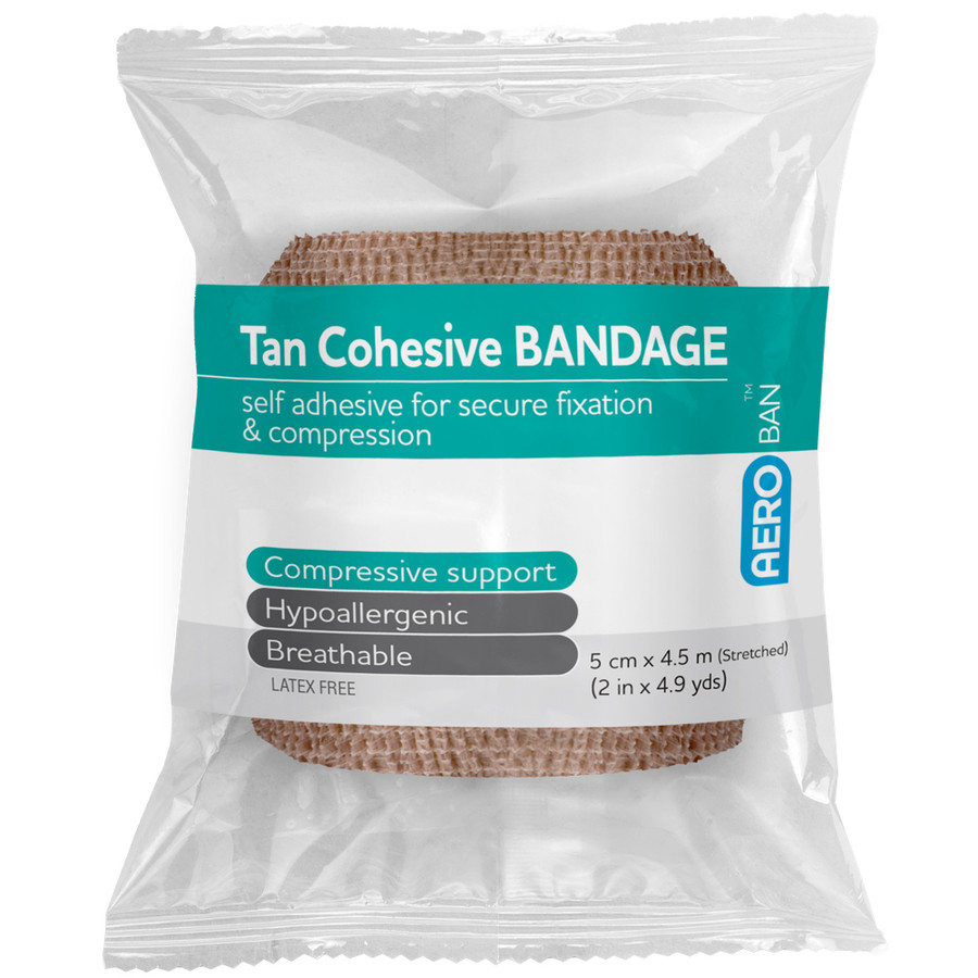 Aero Healthcare ABCT50 AEROBAN Tan Cohesive Bandage 2in x 4.9yds