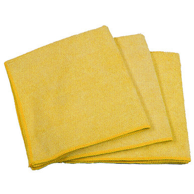 Perfect Products CSA008E Yellow 16" X 16" Microfiber Towel 24/Pack, 10 Pack/Case