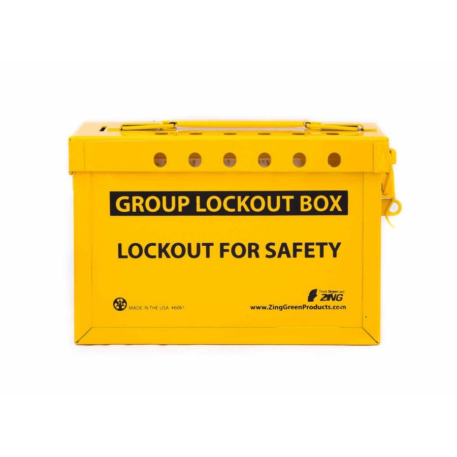 Zing Green 6061Y RecycLockout Group Lockout Box (Yellow)