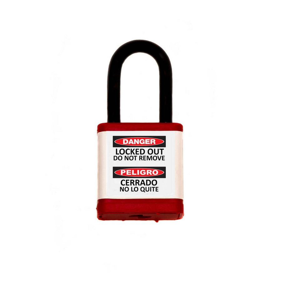 Zing Green 700KD-RED Lockout Safety Padlock, 700 Series, 1.5" Shackle, Keyed Different, Red