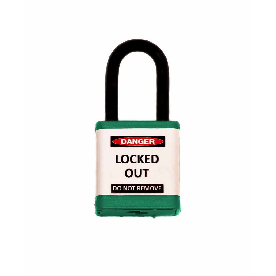 Zing Green 700KD-GREEN Lockout Safety Padlock, 700 Series, 1.5" Shackle, Keyed Different, Green