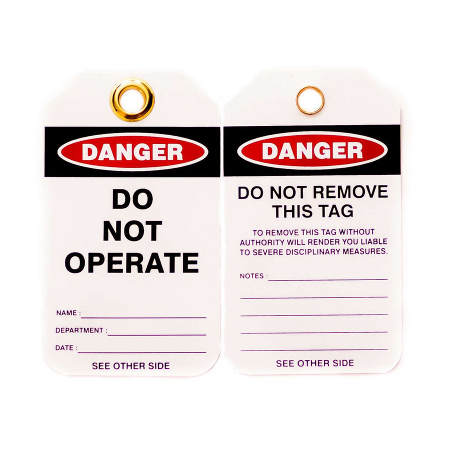 Zing Green 7348 Lockout Tags, Do Not Operate, 10/pk