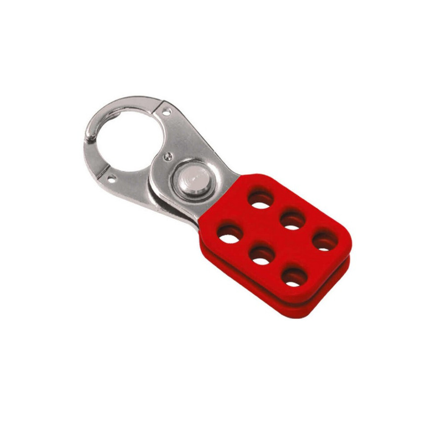 Zing Green 7619 Coated Hasp, Steel, Red, 1", Without Tabs