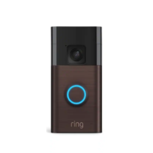 Ring - Battery Doorbell Smart Wifi Video Doorbell 6589894 - Battery-Powered with Head-to-Toe Video, Live View, and Two-Way Talk - Venetian Bronze