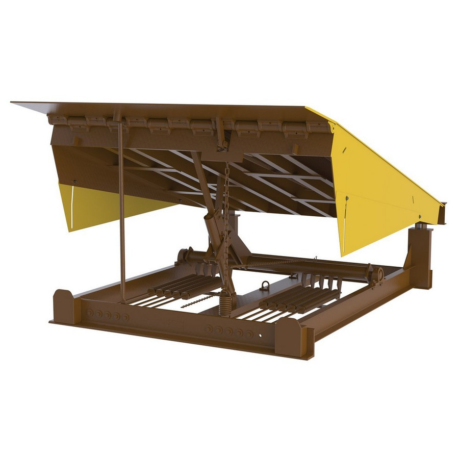 Vestil RR-75-25 Mechanical Dock Leveler 86"W x 50"L x 24"D Pit Dimensions 25000 Lb. Capacity Brown/Yellow