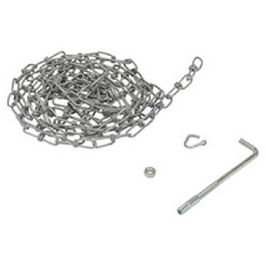 Vestil OH-15 Carbon Steel Double Loop Coil Chain with Hanger 15 Ft. Length Gray