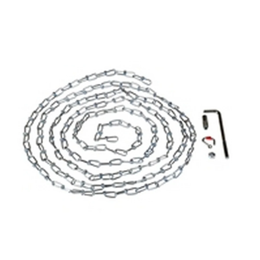 Vestil OH-15R Carbon Steel Chain and Hanger with Reflector 15 Ft. Length Gray