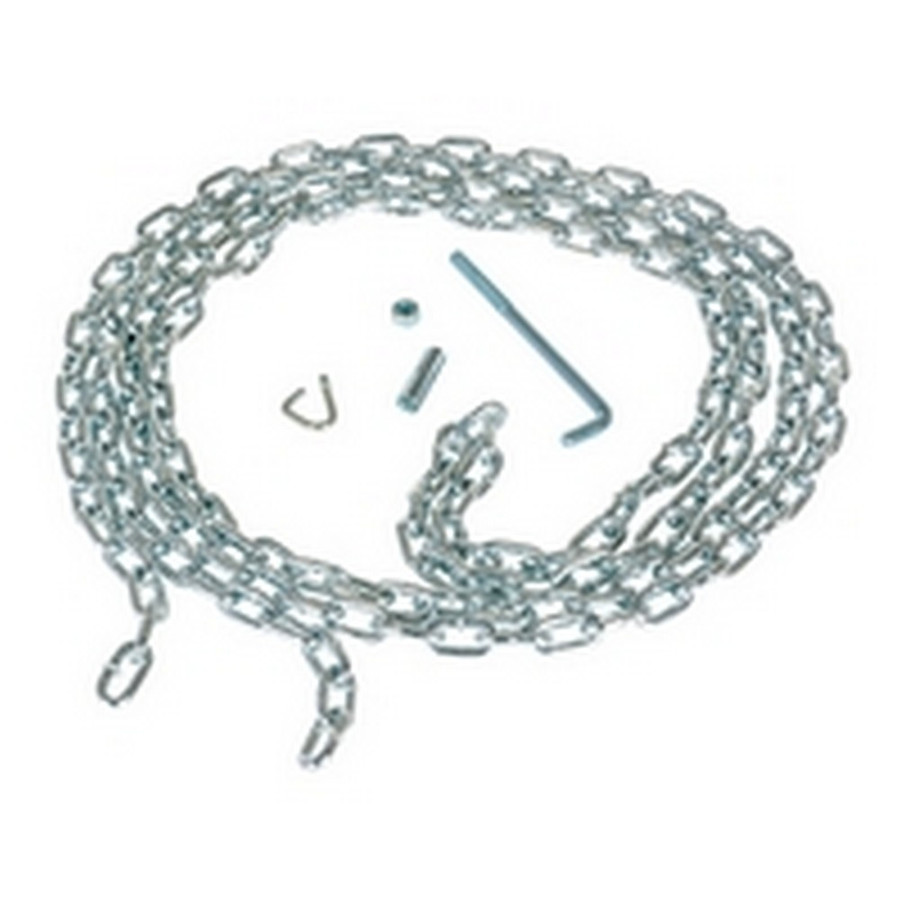Vestil OH-HD Steel Heavy Duty Coil Chain with Hanger 15 Ft. Length Silver