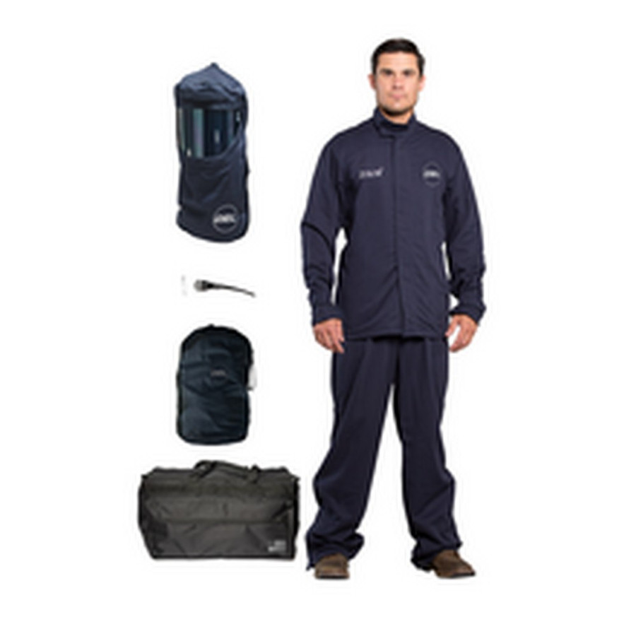 OEL AFW25FL-NJB 25 CAL Jacket and Bib Overall Kit SwitchGear Hood Mens Navy w/Hood Light & Duel Fans