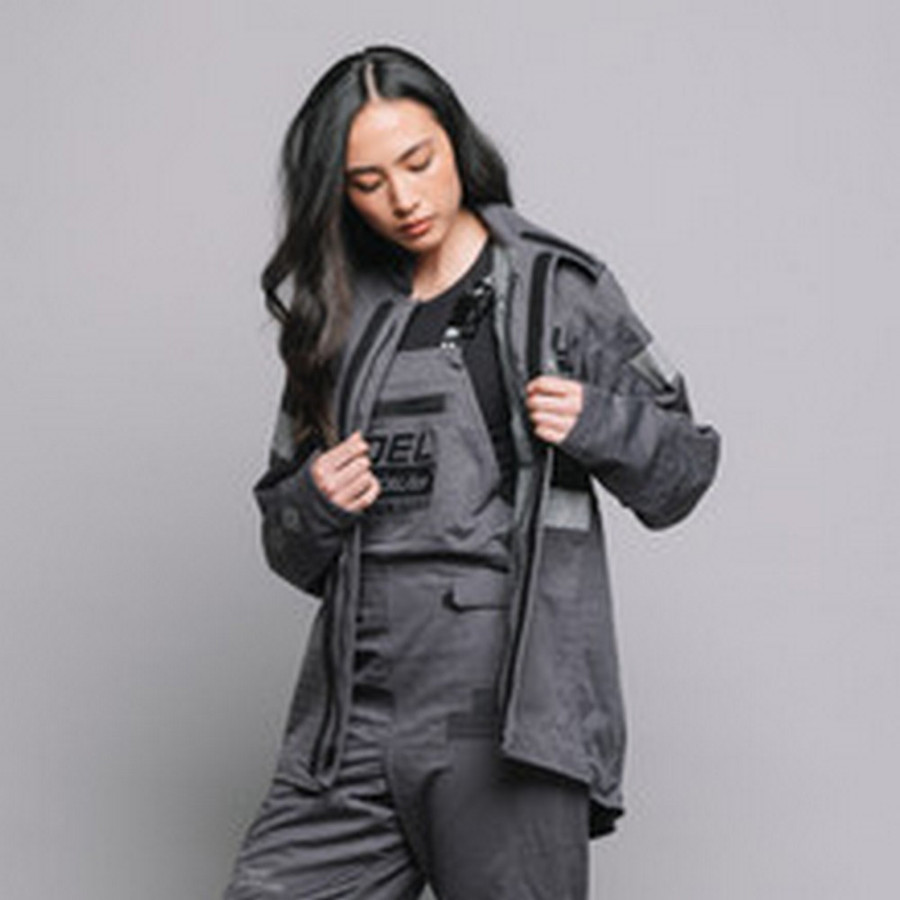 OEL AFW40LF-FL-BSJB-GTX-S-W 40 CAL Jacket and Bib Overall Kit Lift Front Hood Black Series GTX Womens Charcoal Grey