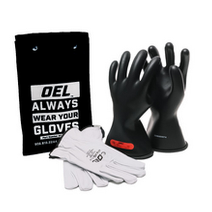 OEL IRG011RK CLASS 0 RUBBER GLOVE KIT 11" Red
