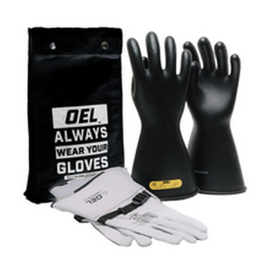 OEL IRG214BK CLASS 2 RUBBER GLOVE KIT 14" Black