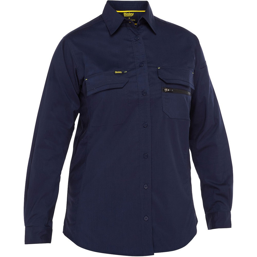 PIP 400W6490-NV-S Women's Long Sleeve Ripstop Work Shirt with X-Airflow Ventilation