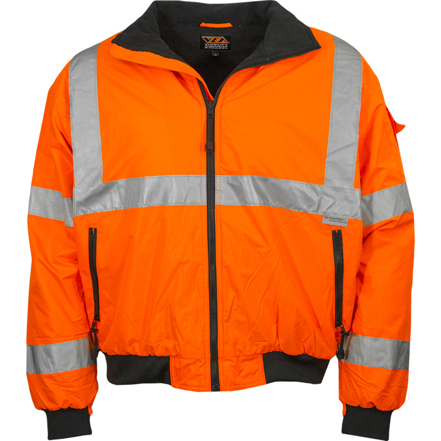 PIP 421ST-OR ANSI Type R Class 3 Water-Resistant 3-Seasons Jacket Hi-Vis Orange