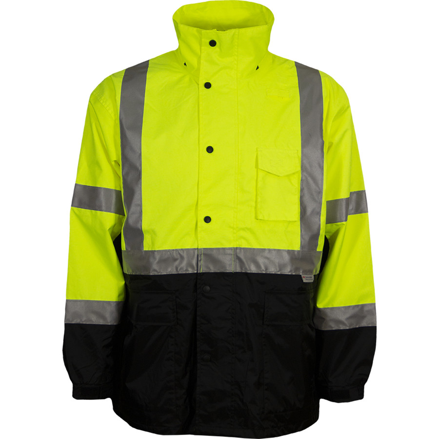 PIP 431ST-LB ANSI Type R Class 3 Two-Tone Waterproof and Breathable 3-Seasons Parka Hi-Vis Yellow/Black