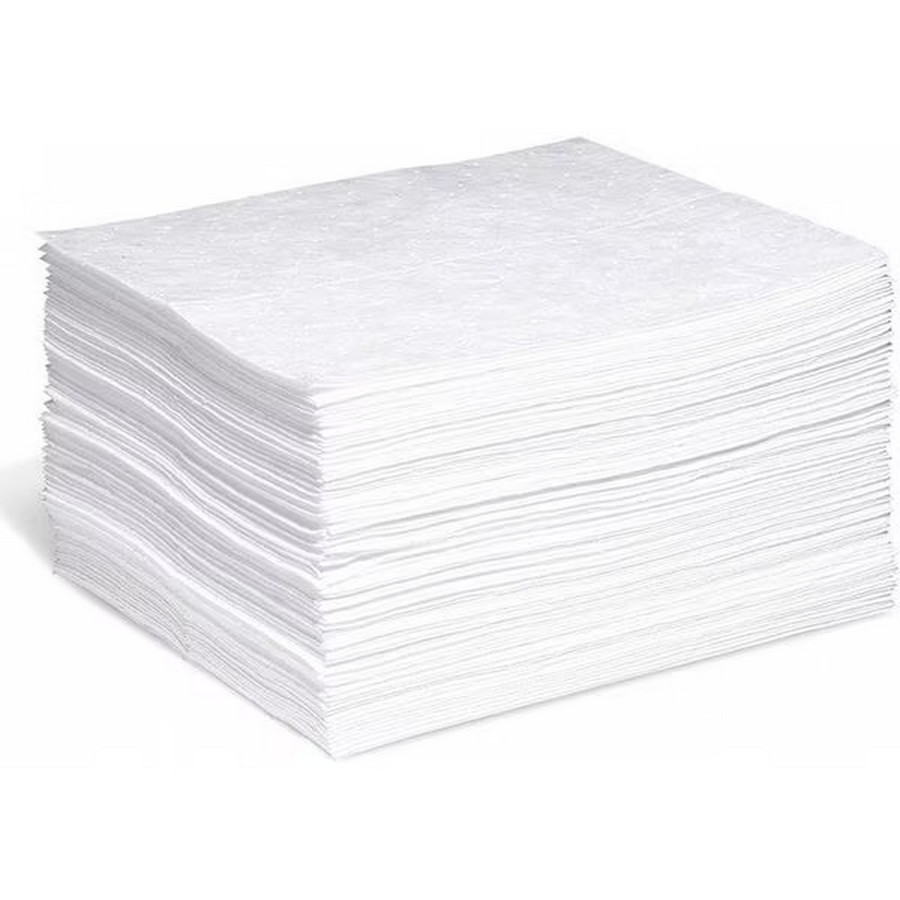 ABS13220 WHITE PAD, OIL ONLY, MEDIUM WEIGHT,  15" X 18' 100/Bundle