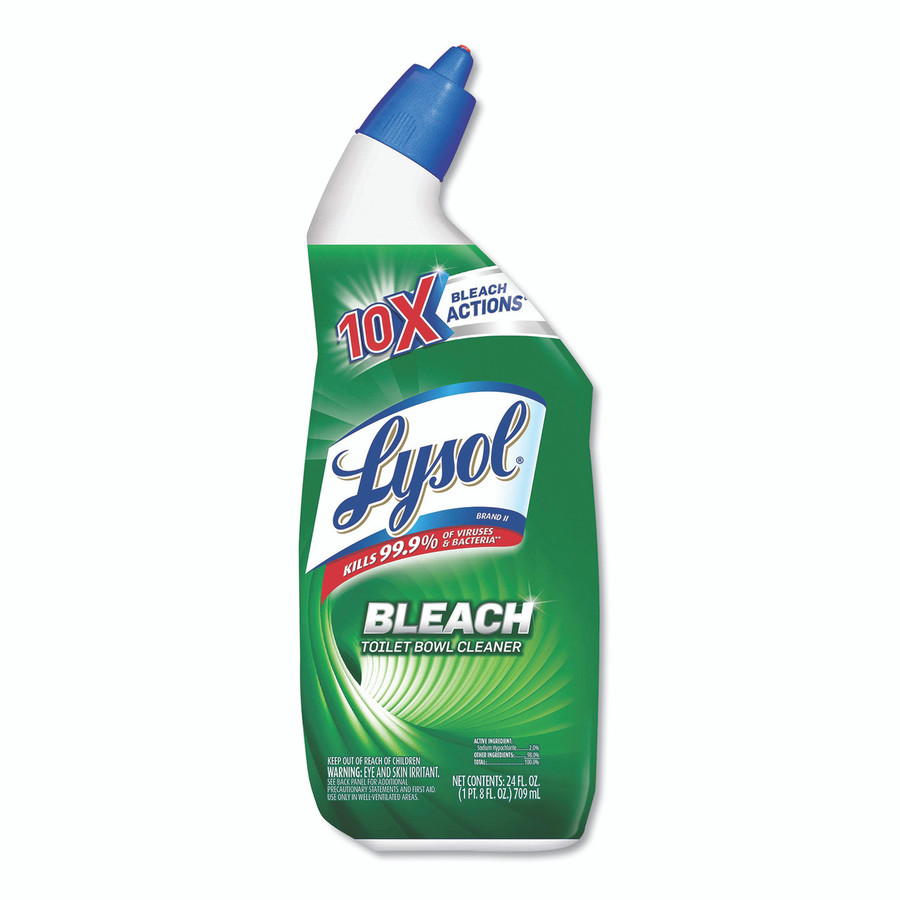 LYSOL Brand 98014 Disinfectant Toilet Bowl Cleaner with Bleach, 24 oz, 9/Case