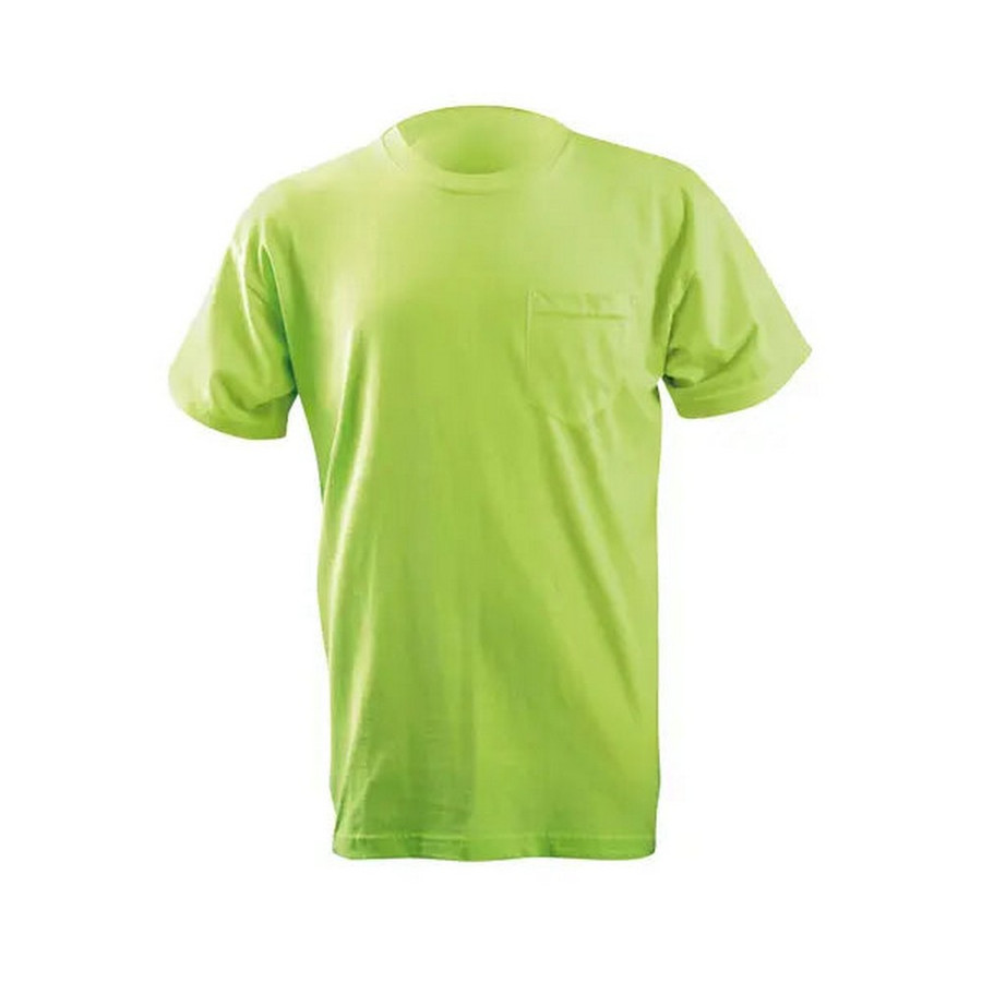 Occunomix LUX-300P-04 Non-Ansi Pre-Shrunk Cotton Short Sleeve T-Shirt W/Pocket Hi-Vis Yellow