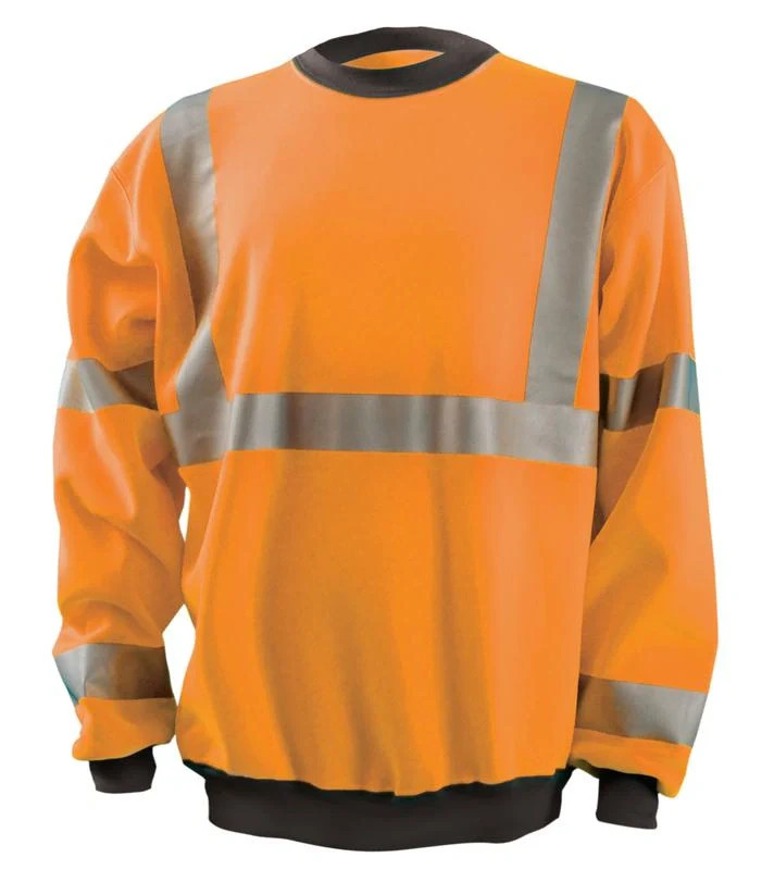 Occunomix LUX-CSWTX-O 9 oz Crew Neck X-Back Sweatshirt Hi-Vis Orange