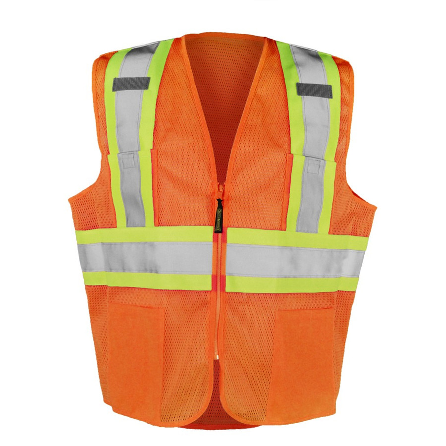 Occunomix LUX-SSM2TZ-O Mesh 2-Tone Vest Hi-Vis Orange
