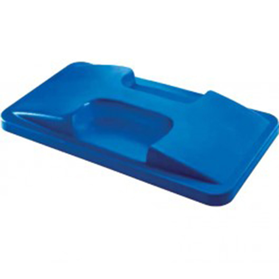 Quantum Storage Solutions CTH-LHFTBL Flat Lid w/Handle for Crusader Thin Recycling Container, Blue