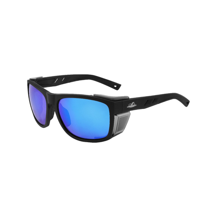 Knifejaw BH3569PFTKnifejaw Blue Mirror Polarized Performance Fog Technology Lens, Matte Black Safety Glasses