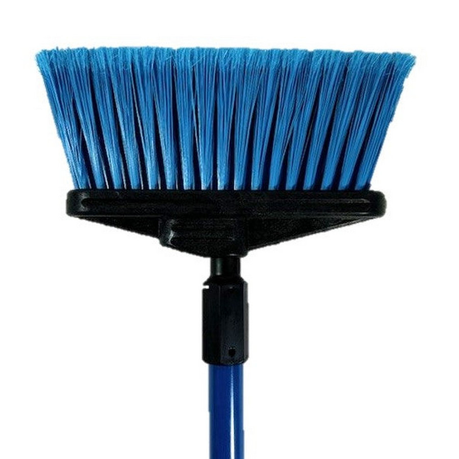 Better Brush 431309B Light Vertical Sweep- 4' Blue Fiberglass Handle - Blue Flagged