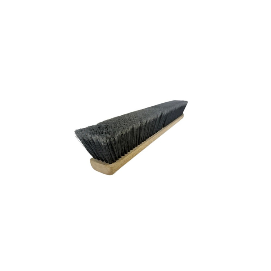Better Brush 100118 Flagged Gray Poly Floor Broom - Wood - 18"