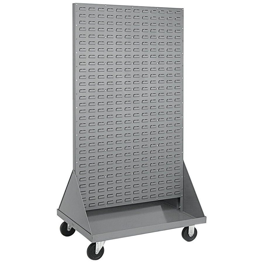 Quantum Storage Systems QMD-36H 36" x 25" Gray Steel Double-Sided Louvered Rack