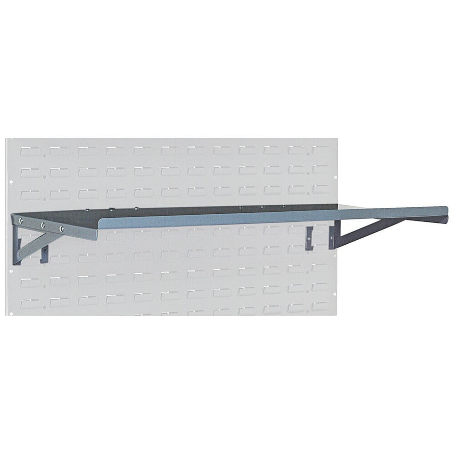 Quantum Storage Systems SLP-1236 Gray Steel Flat Shelf for Louvered Panel, 12" x 36"