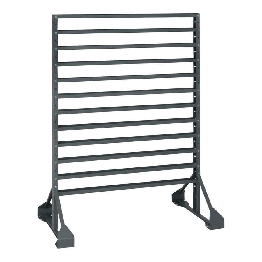 Quantum Storage Systems QRU-12D 36" x 20" x 53" Gray Steel Double-Sided Rail Rack with (12) Rails
