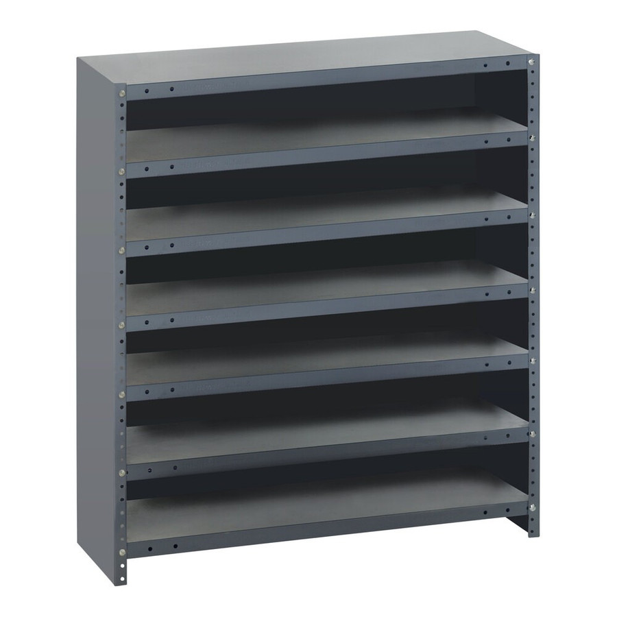Quantum Storage Systems CL1239-000 Super Tuff 36" x 12" x 39" Steel Closed 7-Shelf Euro Drawer Shelving System