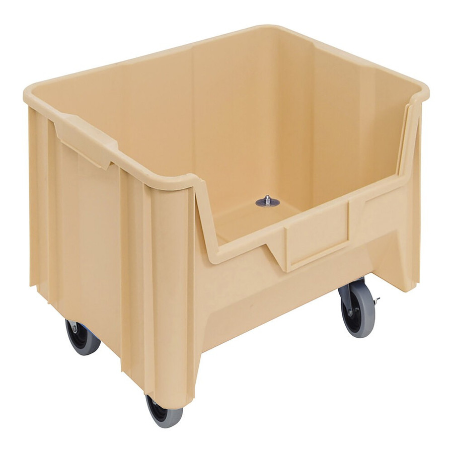 Quantum Storage Systems QGH705MOBIV Giant Stack 15 1/4" x 19 7/8" x 15 7/16" Ivory Mobile Storage Container