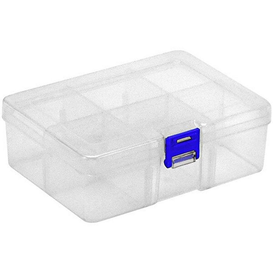 Quantum Storage Systems QB300 4 3/4" x 6 3/4" x 2 1/4" Compartment Storage Box with Adjustable Dividers