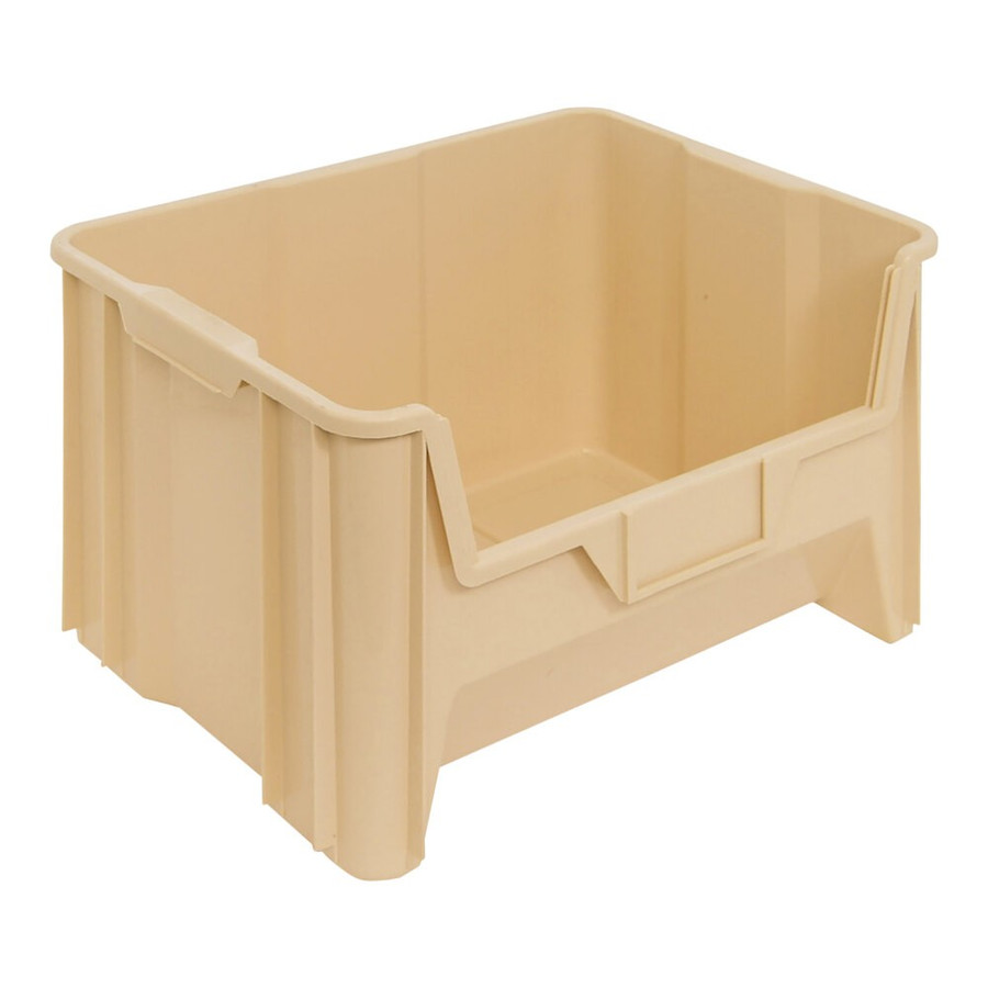 Quantum Storage Systems QGH700IV 15 1/4" x 19 7/8" x 12 7/16" Ivory Giant Stacking Container