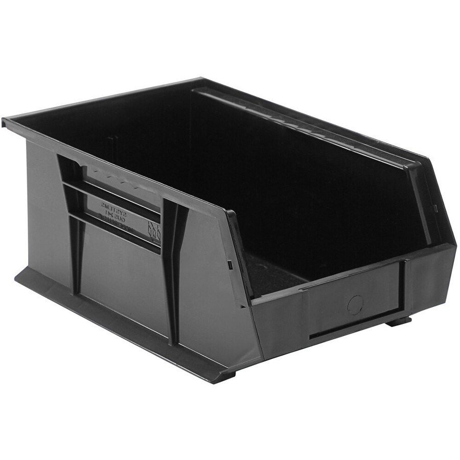 Quantum Storage Systems QUS-241BK 13 5/8" x 8 1/4" x 6" Black Hanging Bin