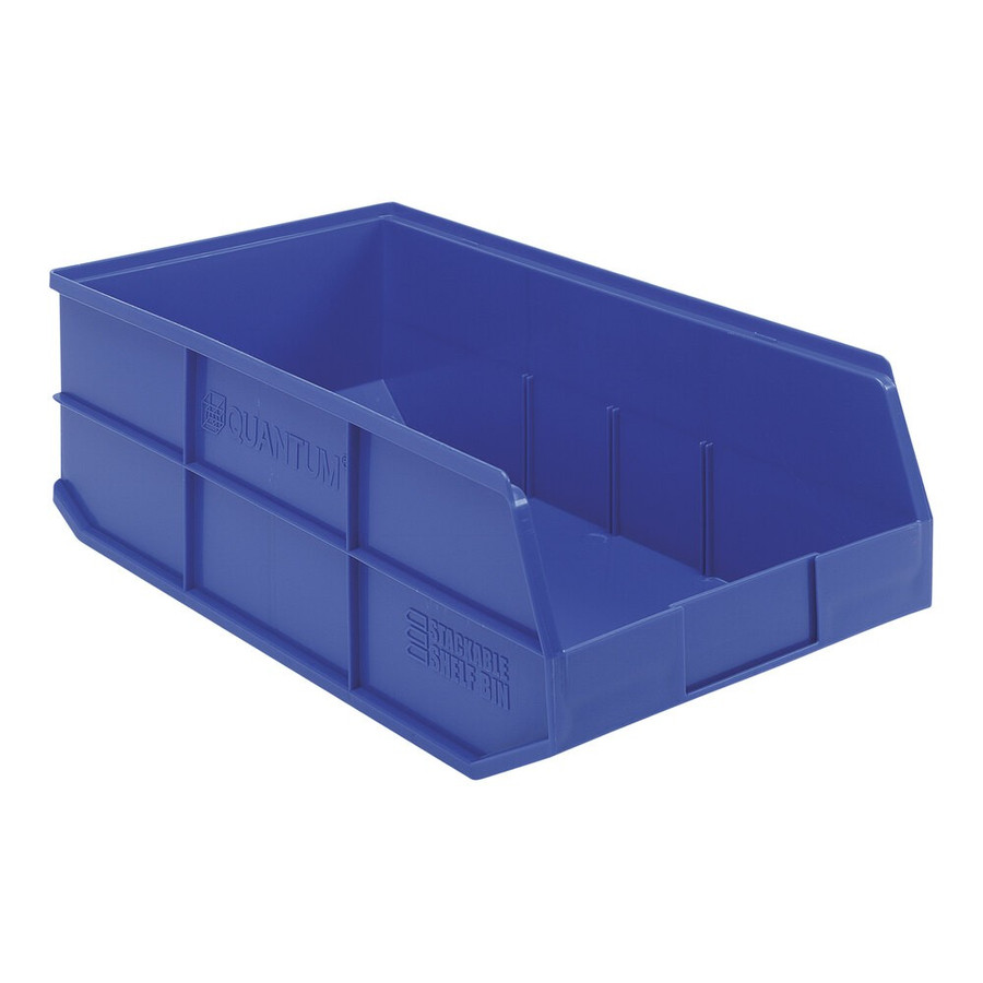 Quantum Storage Systems SSB485BL 20 1/2" x 11" x 7" Blue Stackable Shelf Bin
