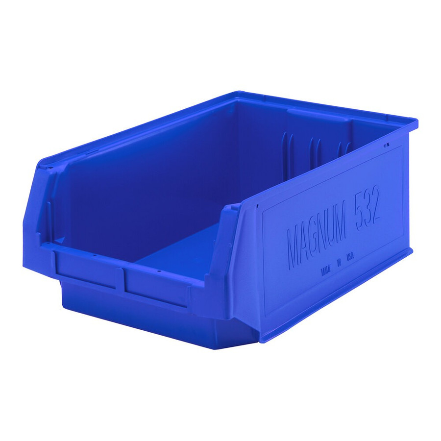 Quantum Storage Systems QMS532BL Magnum 19 3/4" x 12 3/8" x 7 7/8" Blue Storage Tote Bin