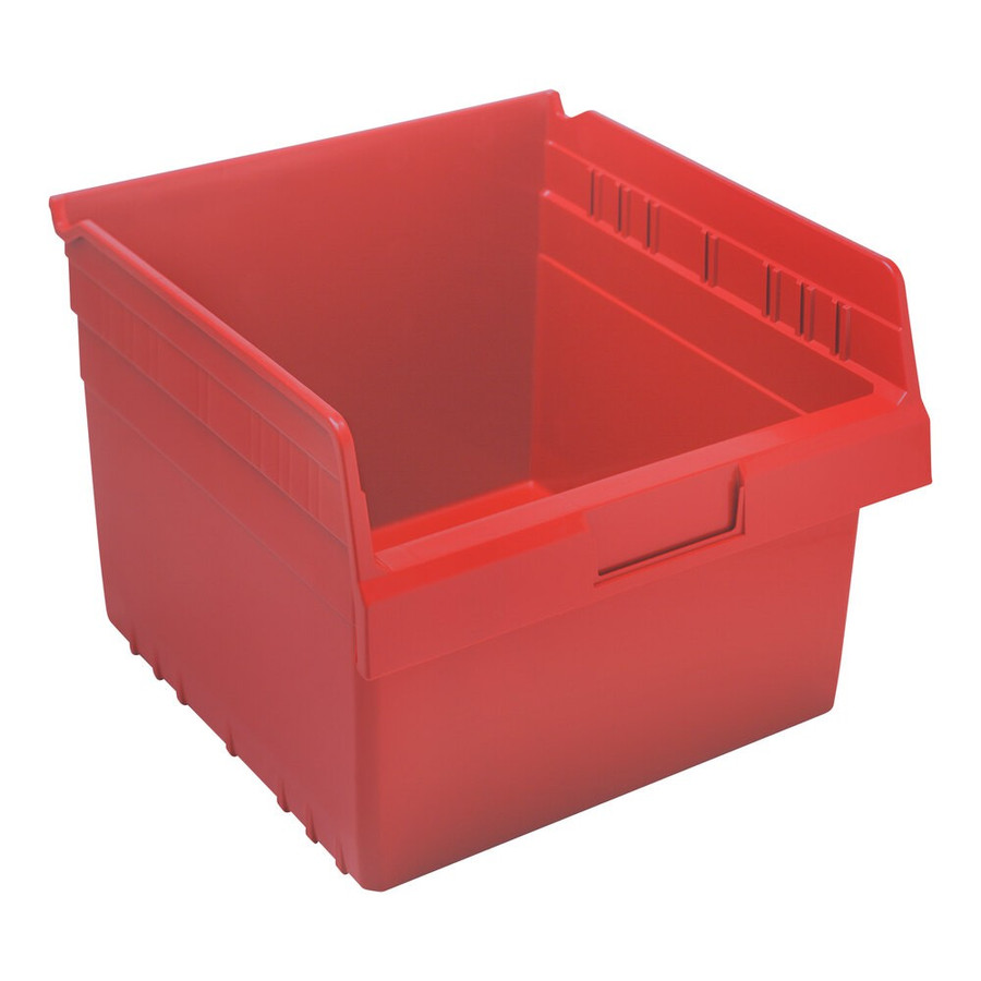 Quantum Storage Systems QSB809RD STORE-MAX 11 5/8" x 11 1/8" x 8" Red Shelf Bin