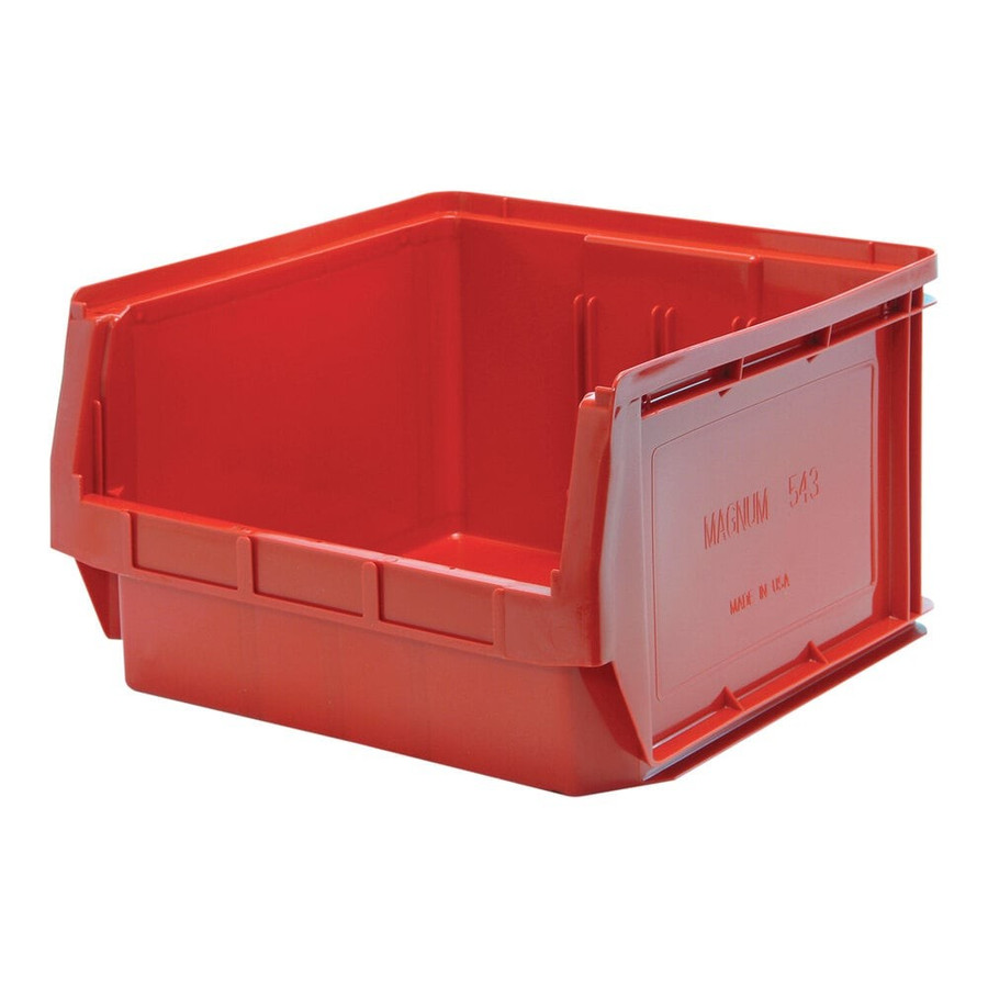 Quantum Storage Systems QMS543RD Magnum 19 3/4" x 18 3/8" x 11 7/8" Red Storage Tote Bin
