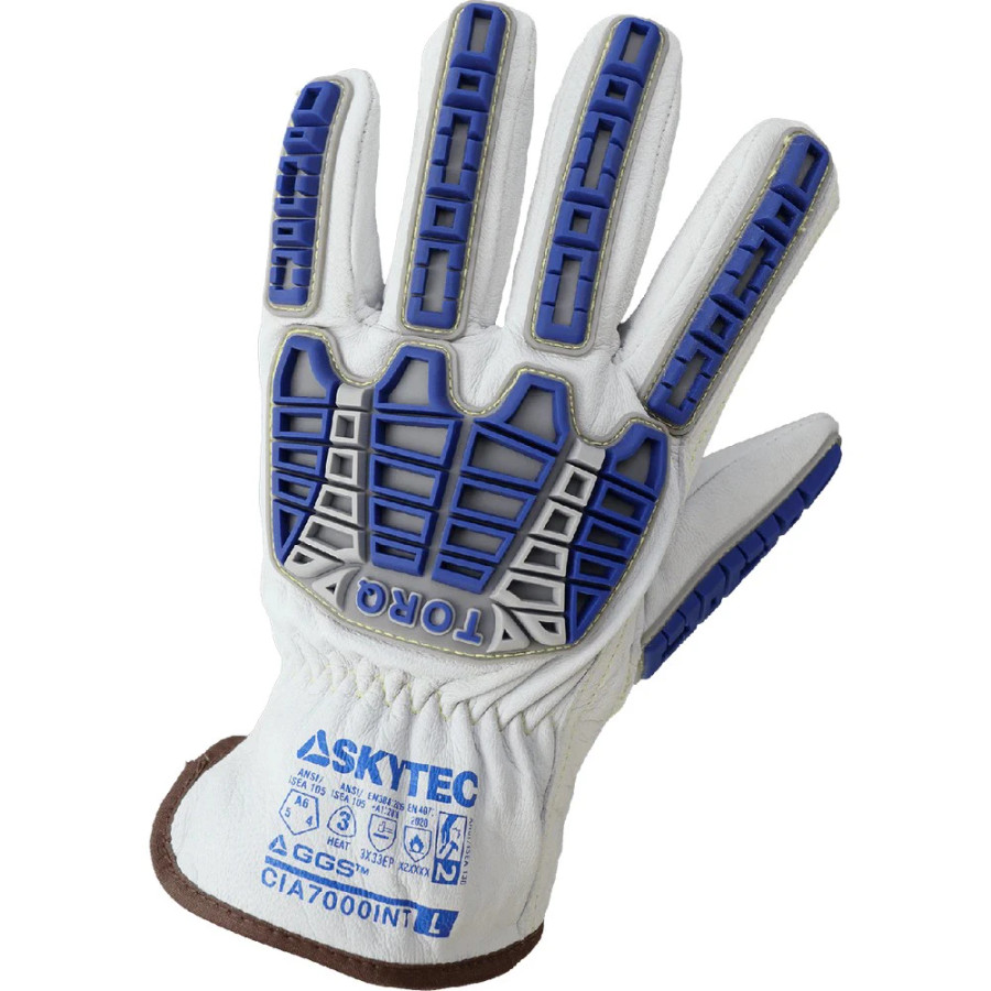 Global Glove CIA7000INT Cut and Impact Resistant Goatskin Leather Insulated Drivers Gloves with Heat Resistant Aralene Liner
