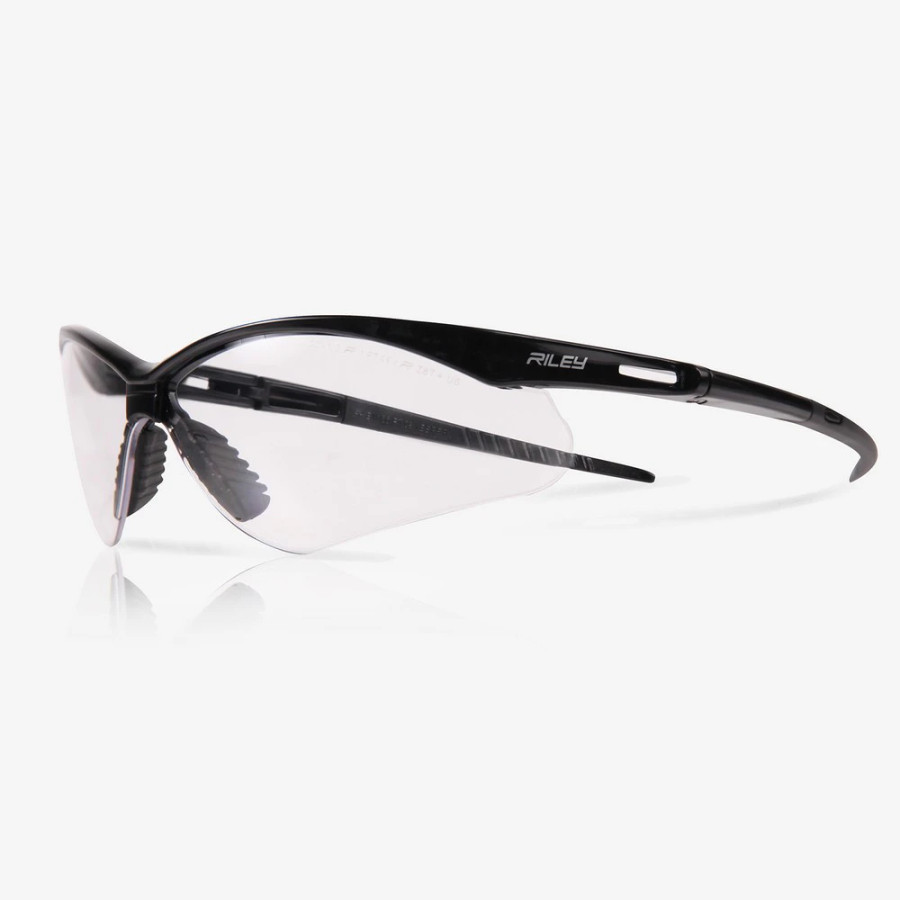 Global Glove RLY00550 Vesper Clear Anti-Fog Lens, Shiny Black Frame Safety Glasses