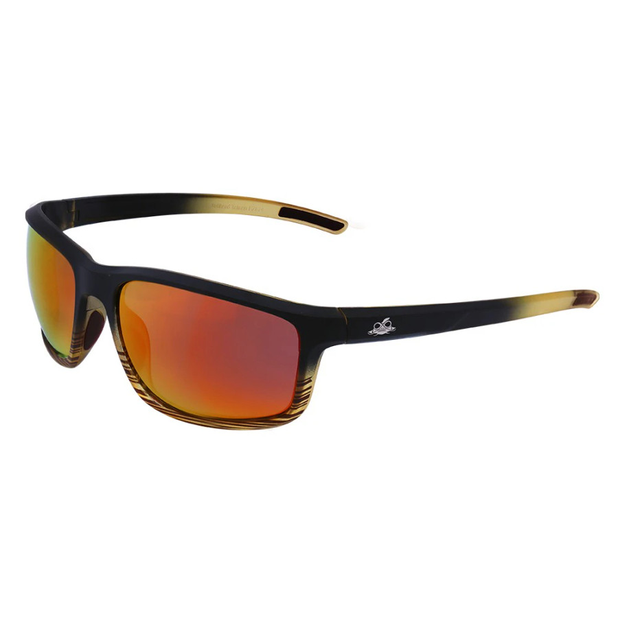Global Glove BH27710PFT Pompano Red Mirror Performance Fog Technology Polarized Lens, Tortoise/Black Frame Safety Glasses