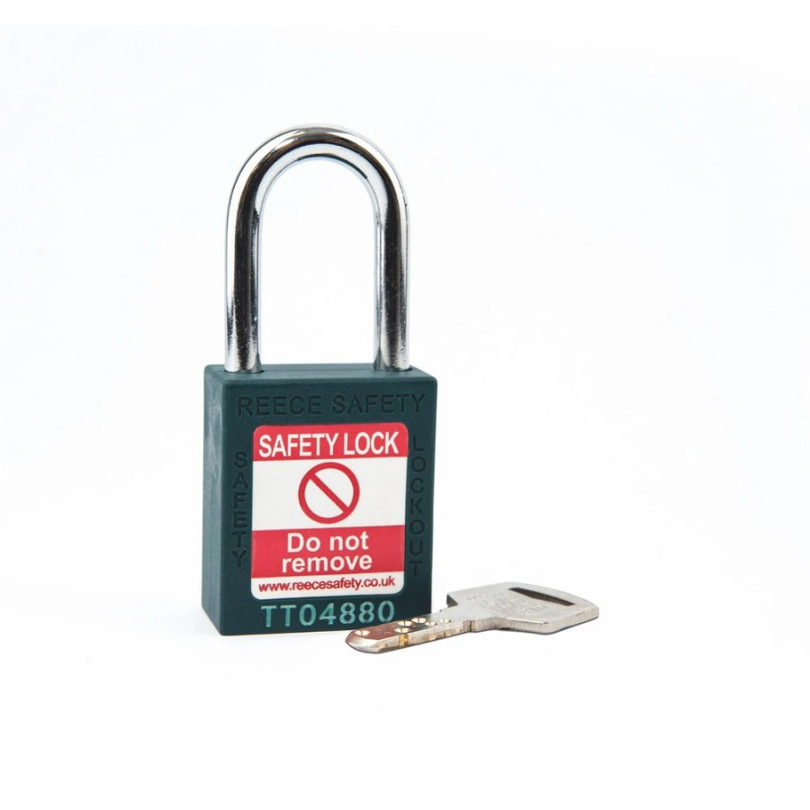 Reece Safety TT38TEA TEAL Steel Shackle safety padlock keyed differently