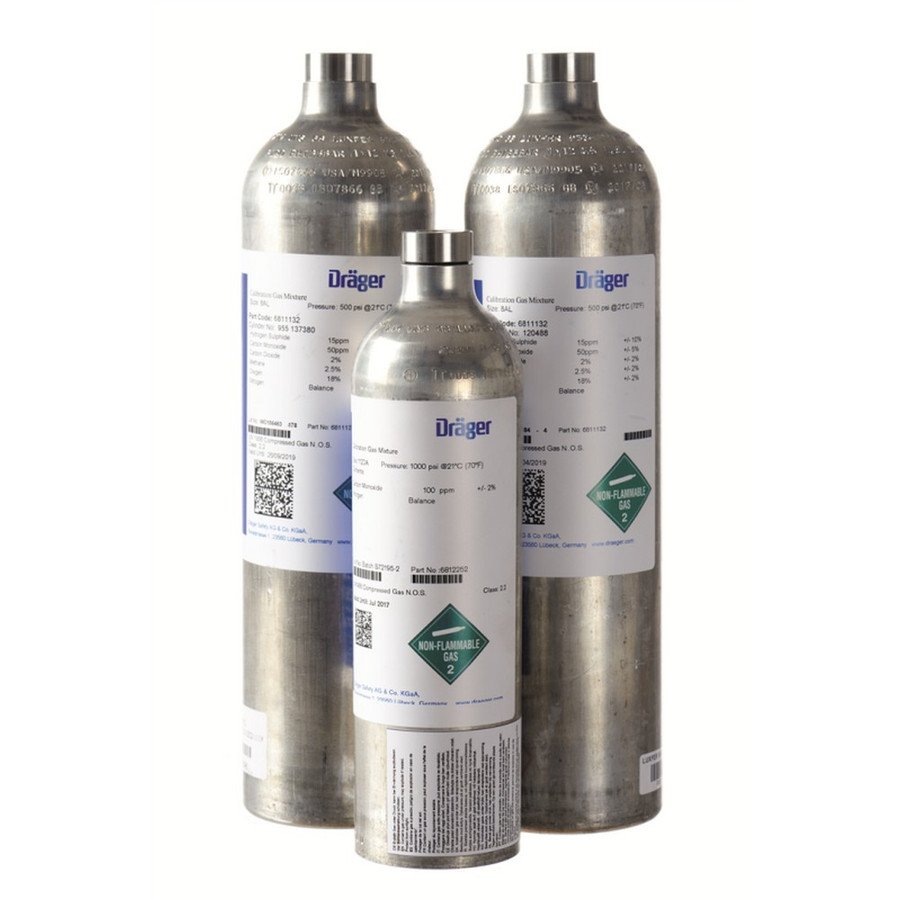 Draeger 4594655 US test gas 58L CH4/CO/H2S/O2 | N2