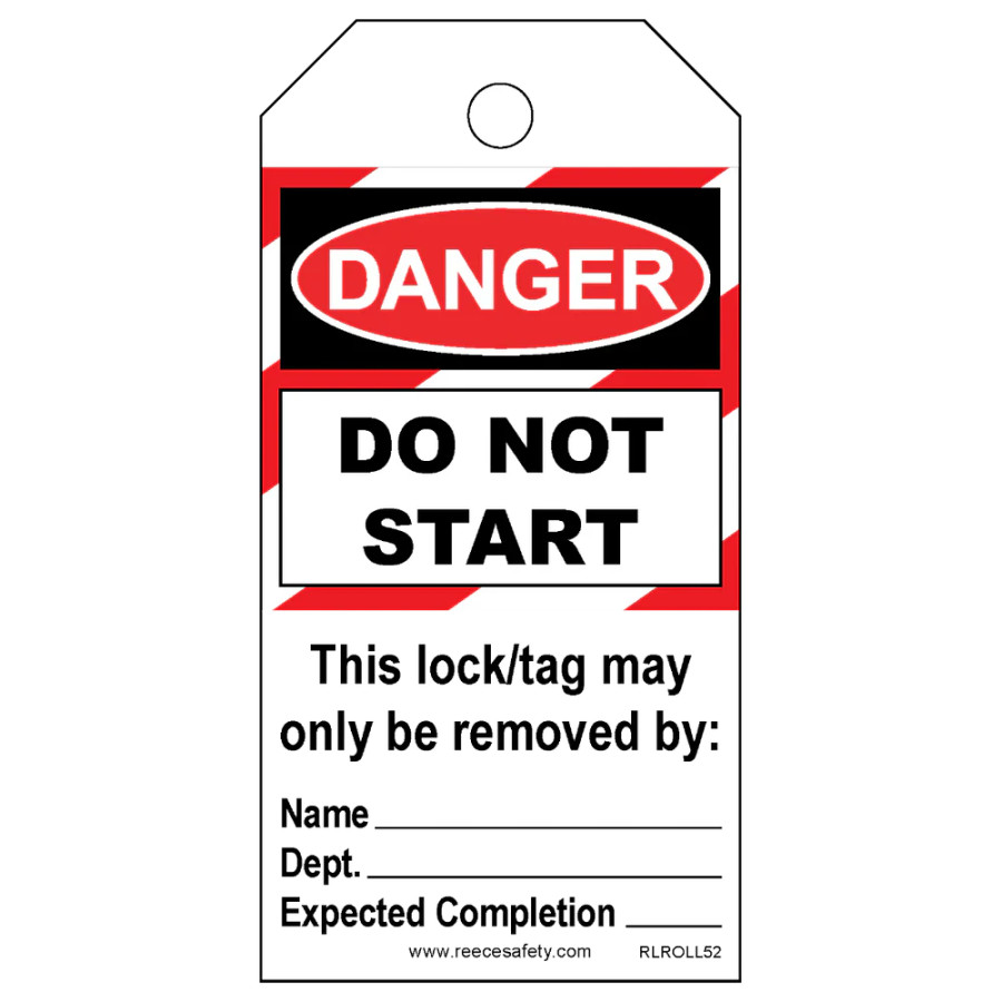 Reece Safety RLROLL52-100 DO NOT START - ROLL OF 100